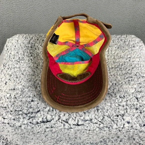Vintage True Religion Trucker Cap OSFM World Tour Embroidered Mesh Leather Y2k
